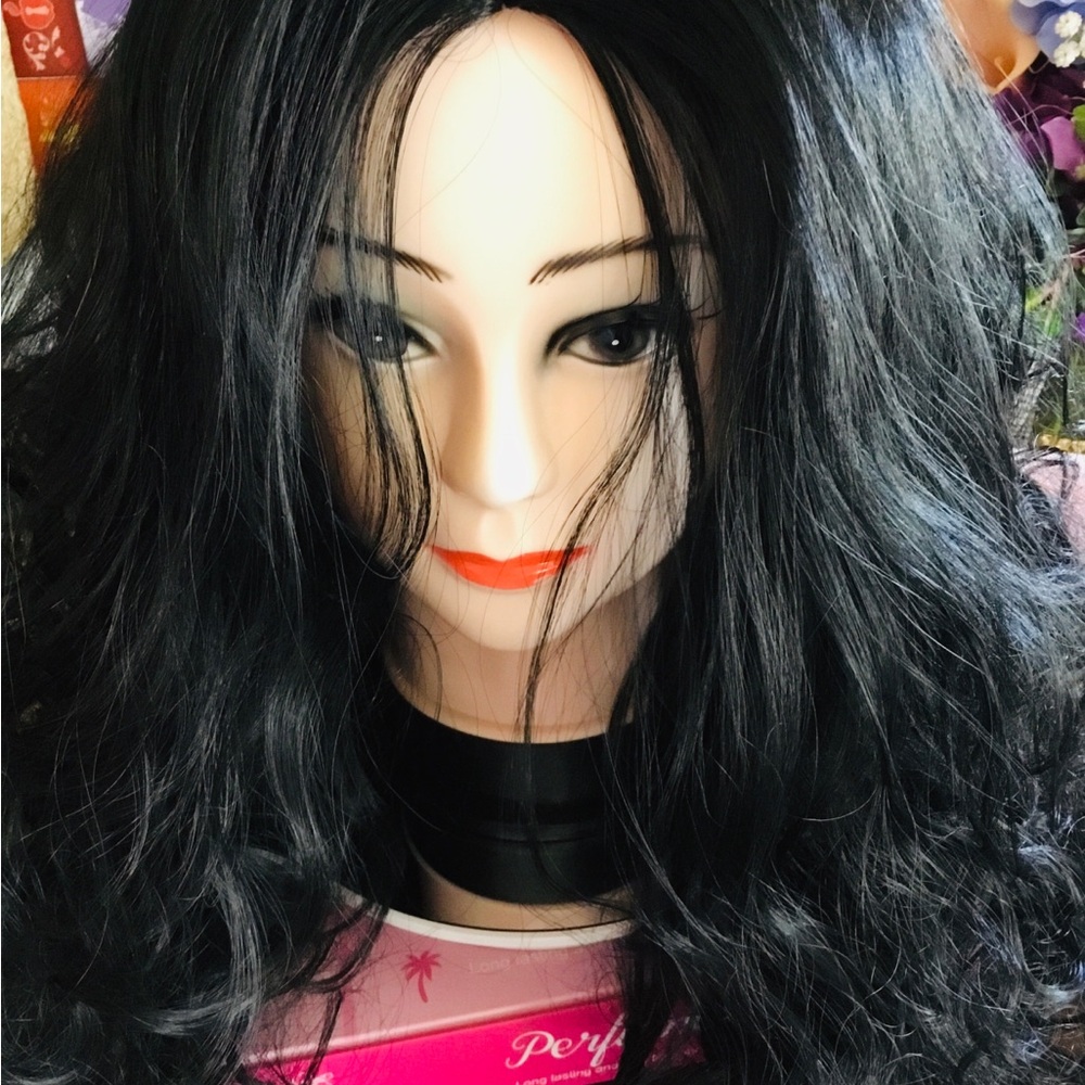 Black Wavy Hair Wig high quality cap included